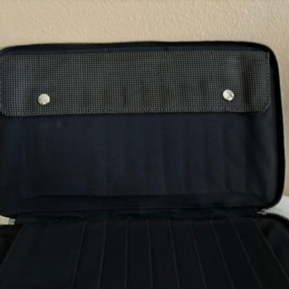 Hermes Clutch Bag Ale Line Zip Around Gray Canvas - Picture 12 of 16